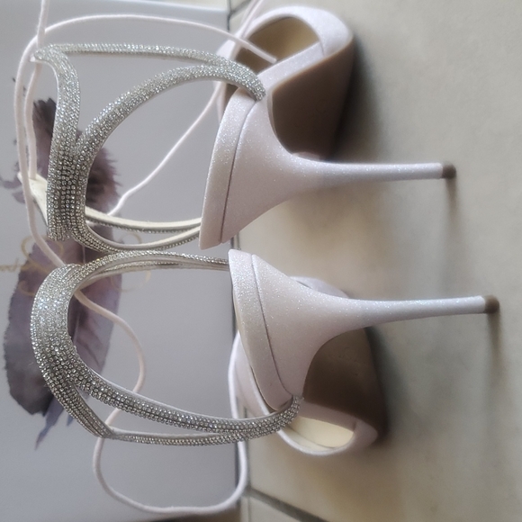 Jessica Simpson Lavendar Glitz Heels Size 8 1/2 - Picture 4 of 7